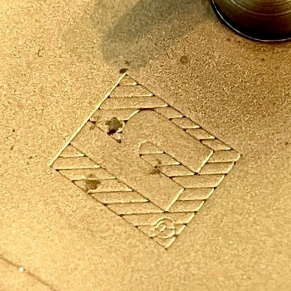 Vintage Engraved Etched Gold Plated Belt Buckle - Picture 3 of 5